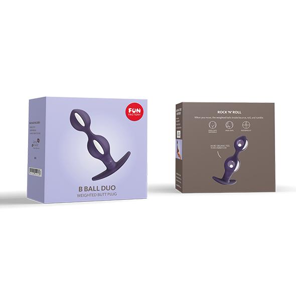 Fun Factory - B Balls Duo Anal Plug With Motion White Dark Violet 5