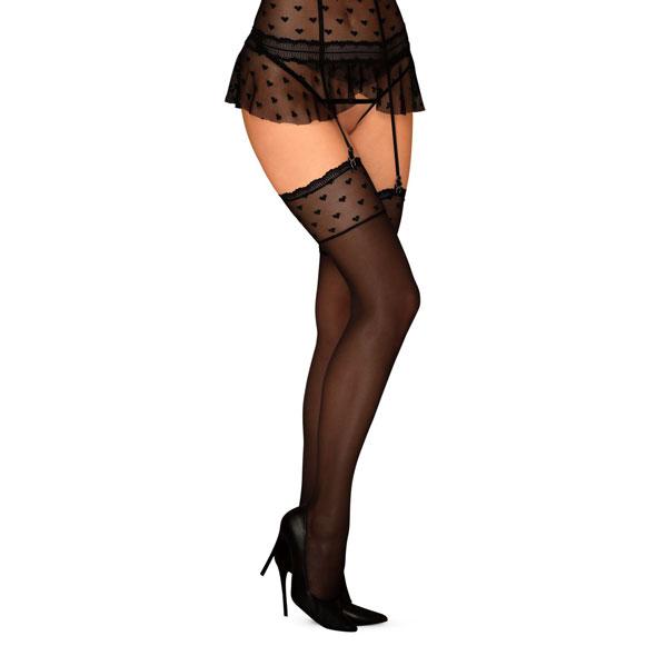 Obsessive - Heartia Stockings Black S/M