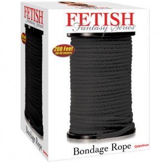Fetish Fantasy Series Bondage Rope Black 60.96 Meters