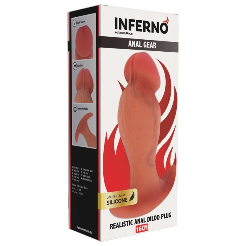 Hidden desire - inferno realistic buttplug 16 cm 5