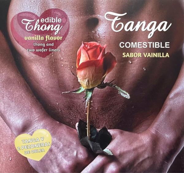 Hotflowers - Wafer Thong And 2 Nipple Padders Vanilla Flavor /Es/Pt/En/Fr/It/