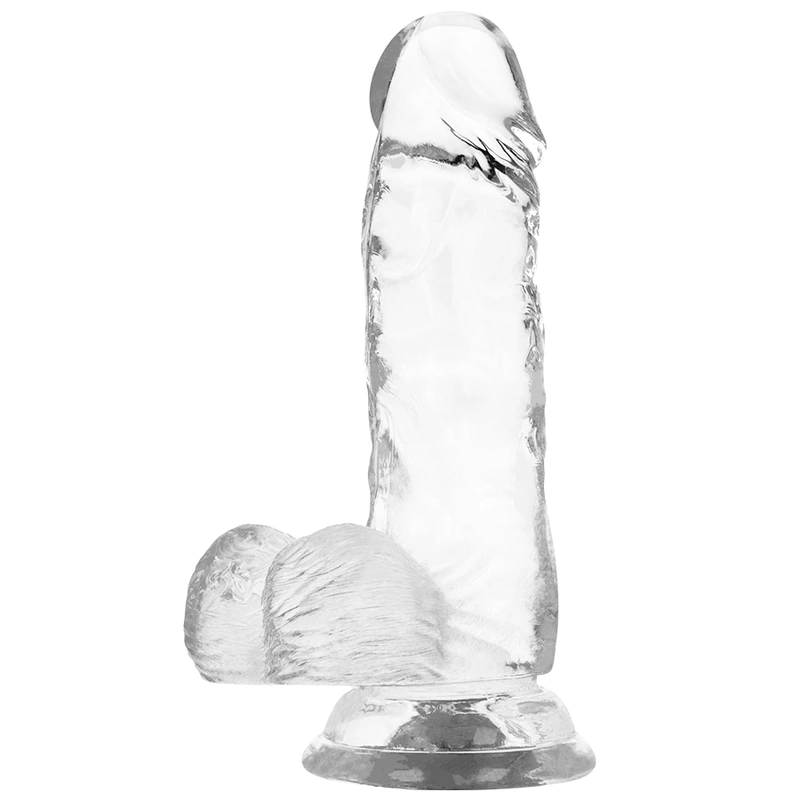 X ray - harness + clear cock with balls 15.5 cm -o- 3.5 cm 3