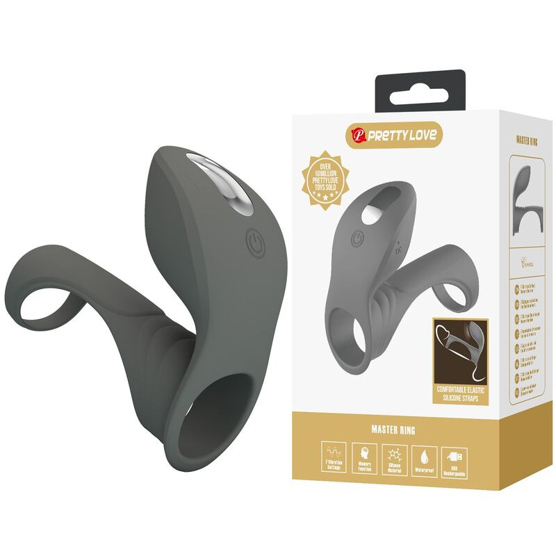 Pretty love - rechargeable vibrating ring with dual stimulator 8