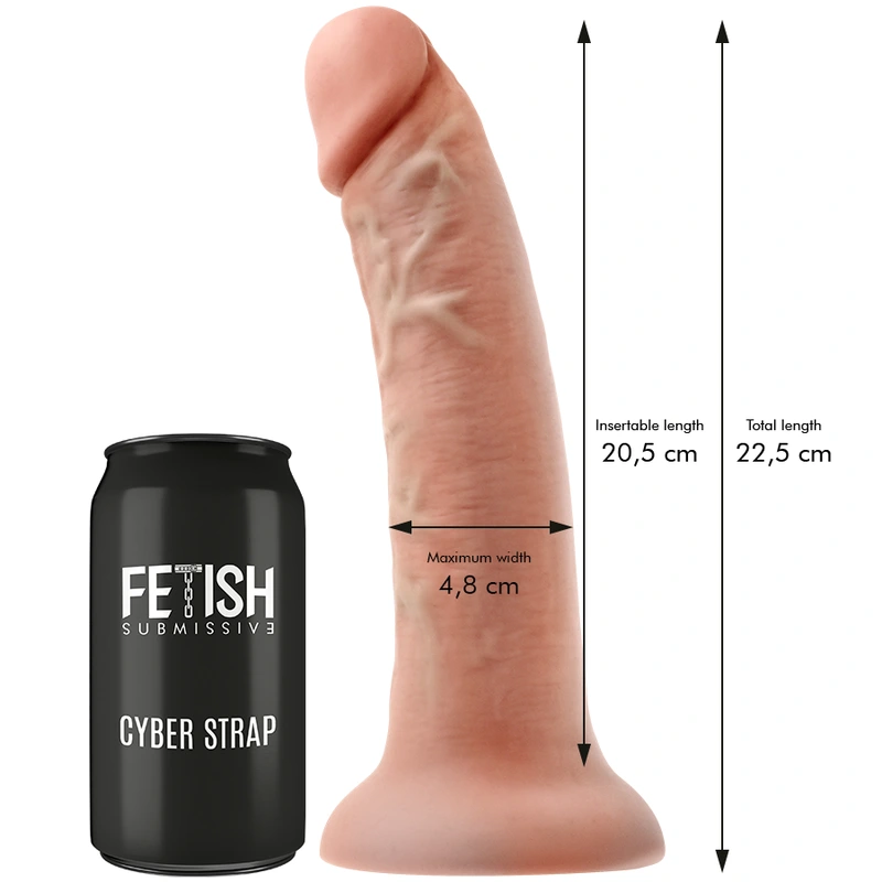 Fetish submissive cyber strap - harness with dildo and bullet remote control watchme l technology 4