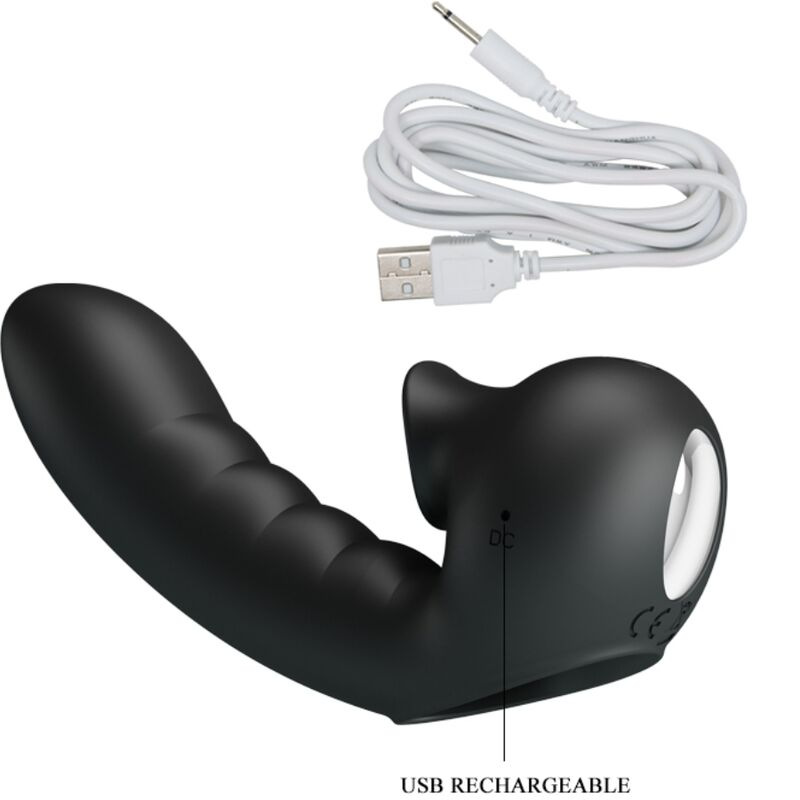 Pretty love - hobgoblin vibrating finger case 12 vibrations + clitoris stimulator black 5
