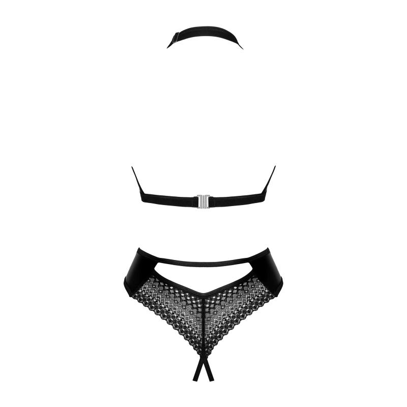 Obsessive - Norides Crotchless Teddy Black Xl/2xl