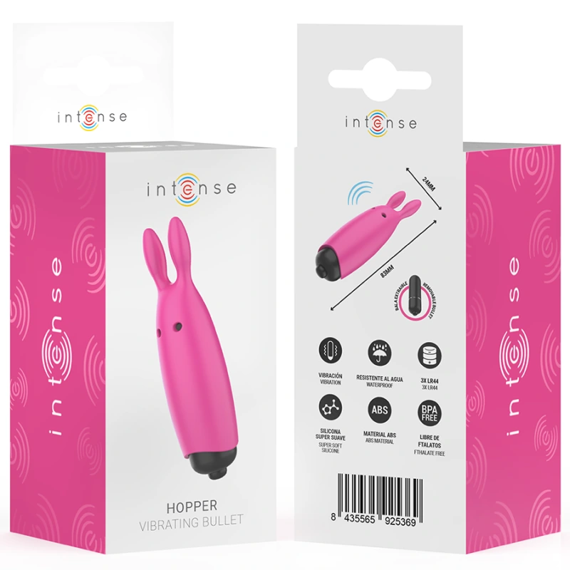 Intense - hopper pink vibrating bullet 8.3 x 2.4 cm 6