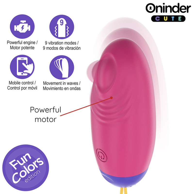 Oninder cute - love pleasure vibro-wave tapping silicone egg - free worldwide app 5
