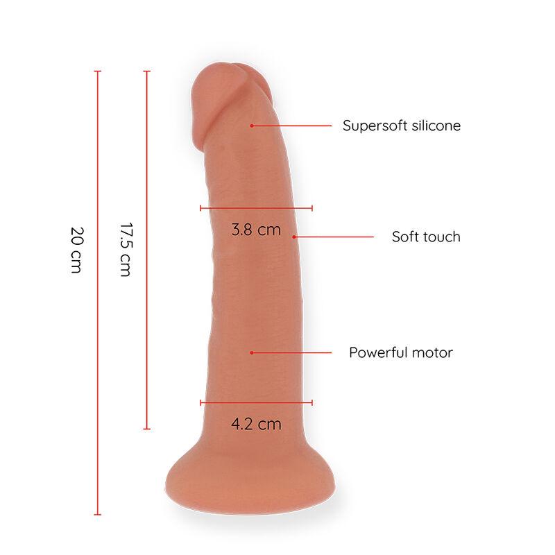 Oninder - Medium Bogotá Vibrator Dildo 9 Speeds Natural 22 Cm -O- 4.5 Cm - Free App