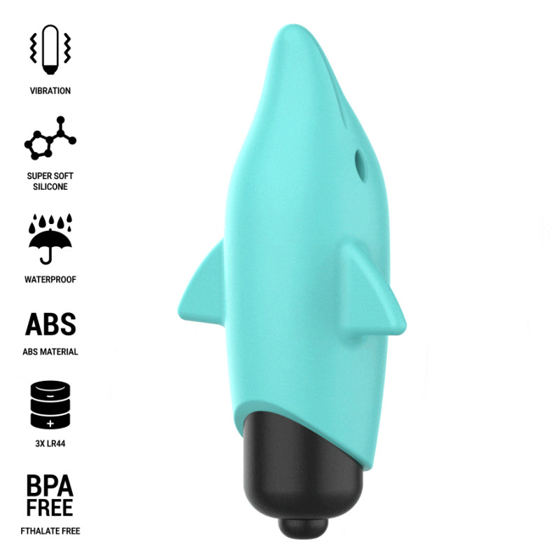 Intense - echo vibrating bullet dolphin blue 8 x 4.7 cm 1