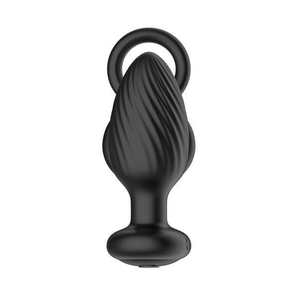 Nexus - TORNADO Rotating Plug with Cock & Ball Rings - Black