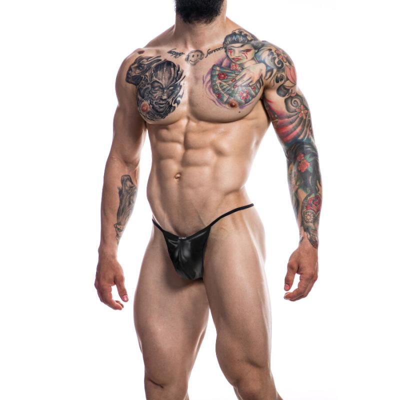 Cut4men - G-String Provocative Black Leatherette Xl