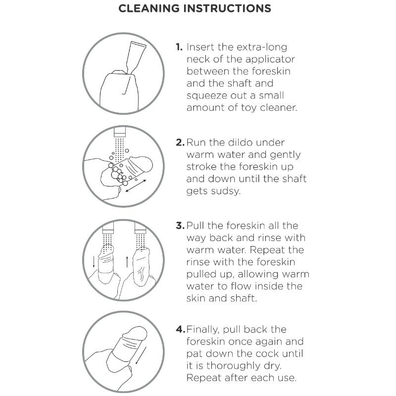 King cock - realistic dildo uncut flesh 15 cm 4