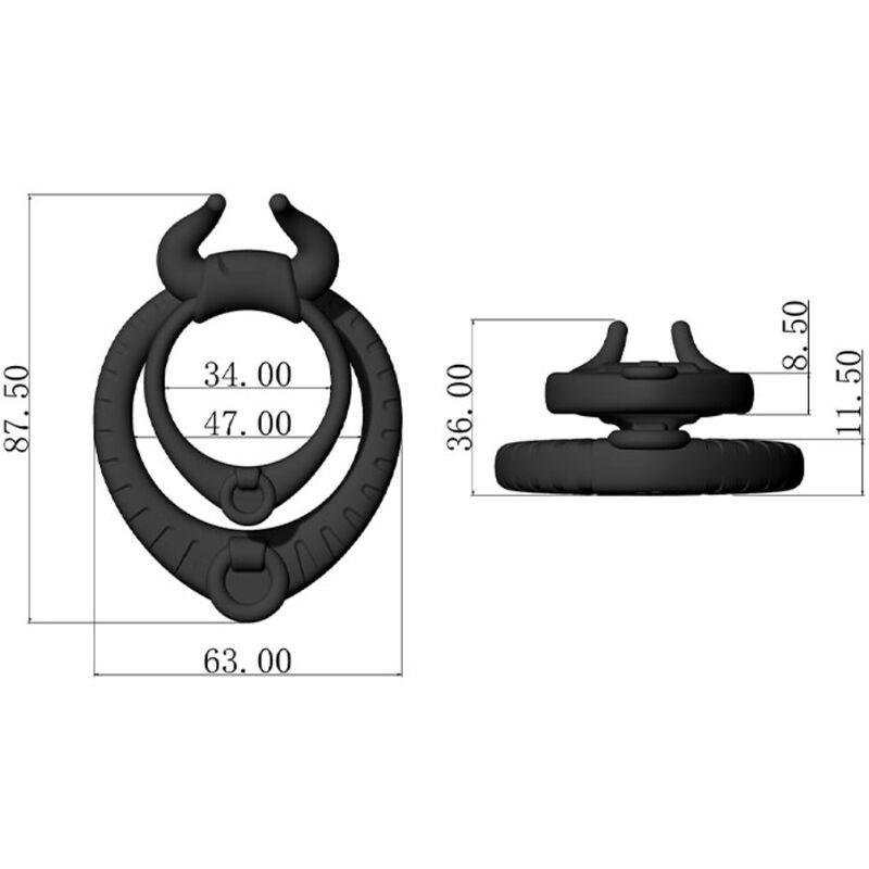 Armony - bull's pasion ring black 4