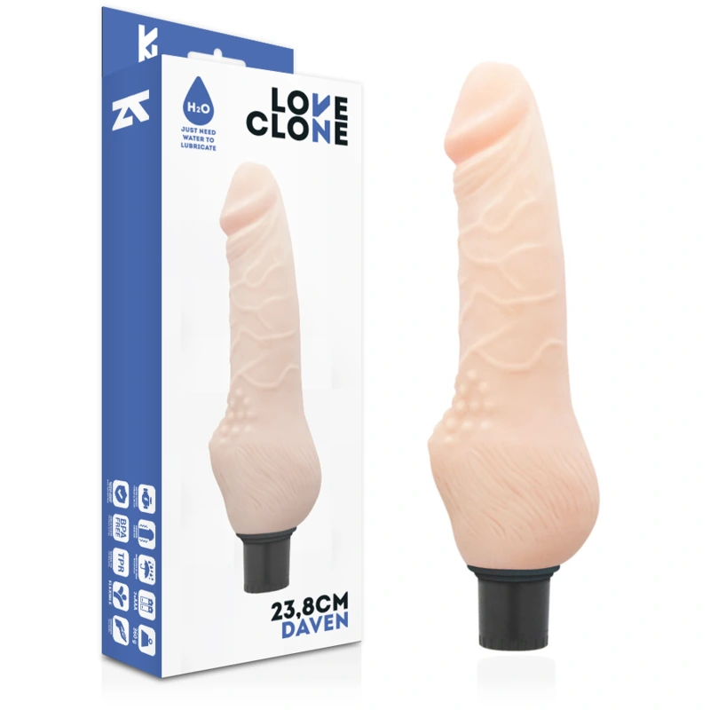 Loveclone - daven self lubrication realistic 23.8 cm -o- 3.8 cm