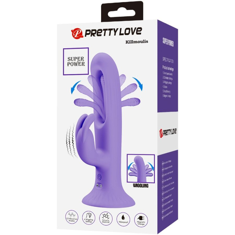 Pretty love - killmoulis rabbit vibrator 12 vibration modes purple 8