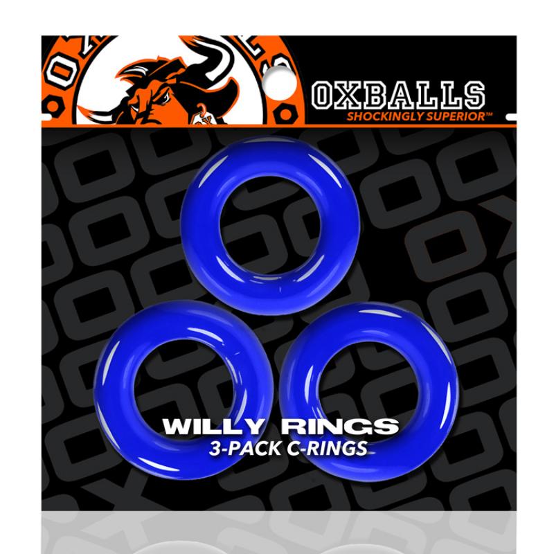 Oxballs - Willy Rings 3-Pack Cockrings Police Blue