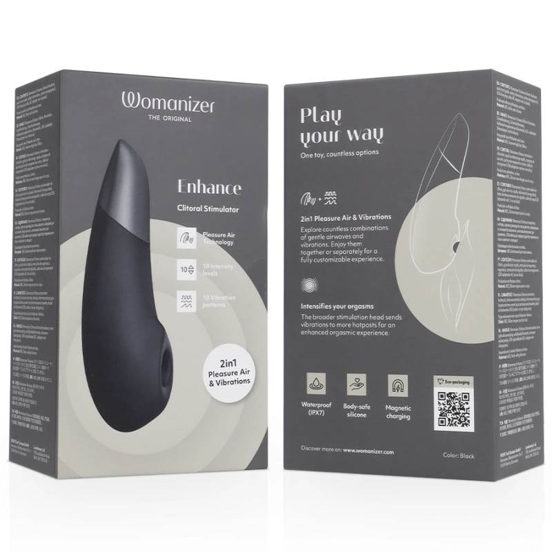 Womanizer - enhance clitorial stimulator black 6