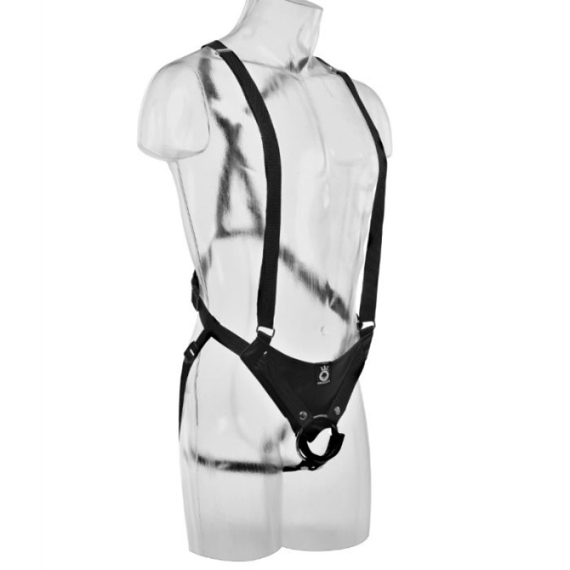 King cock - 30.5 cm hollow strap-on suspender system - flesh 4
