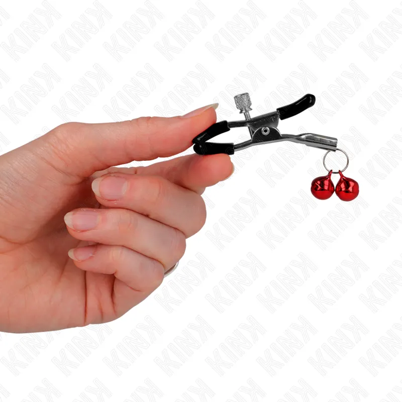 Kink - Double Bell Nipple Clamp Red 6 Cm