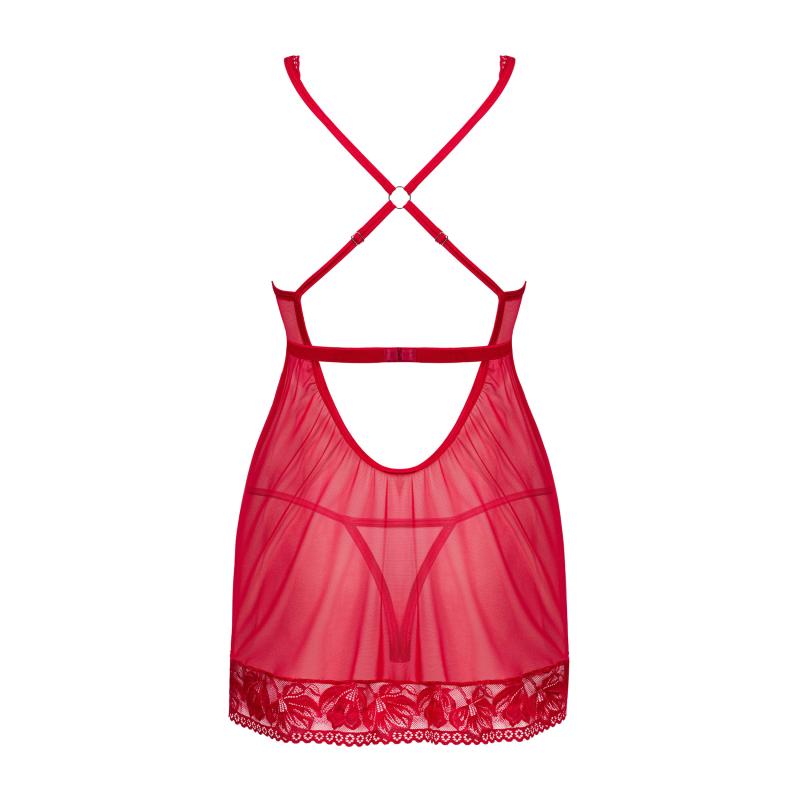 Obsessive - Sexy Babydoll And Thong Red Xs/S