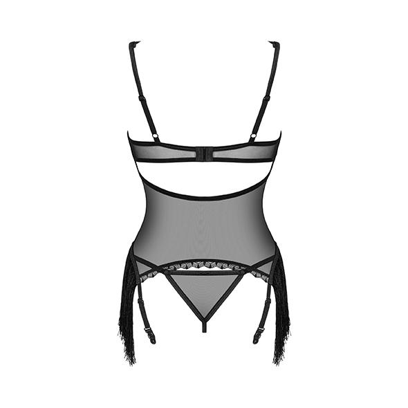 Obsessive - Obsessive Sherila Corset & Thong Black Xl/2xl 12
