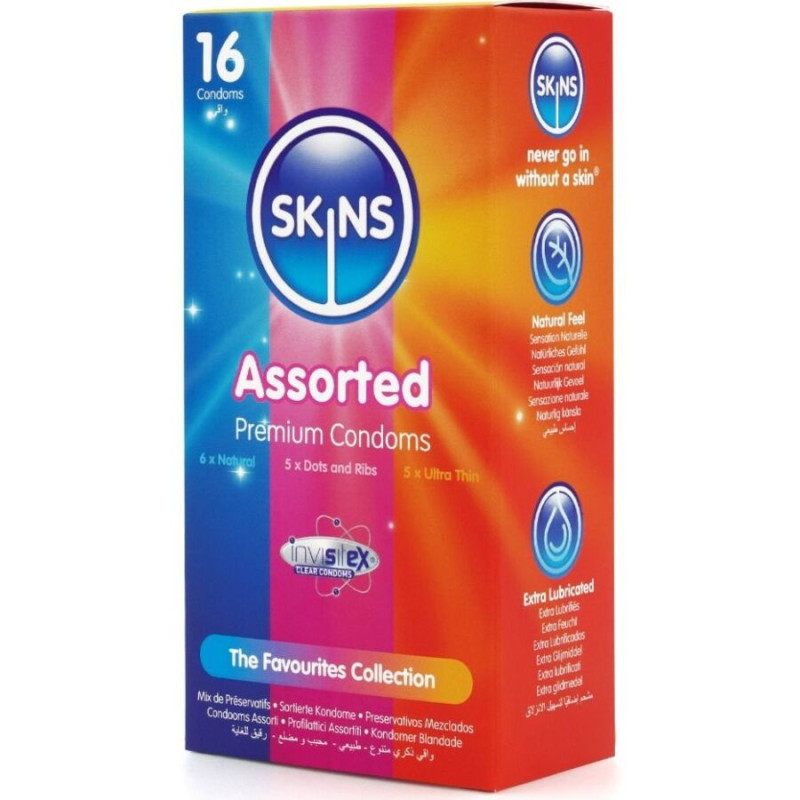 Skins - assorted premium condoms pack 16 1