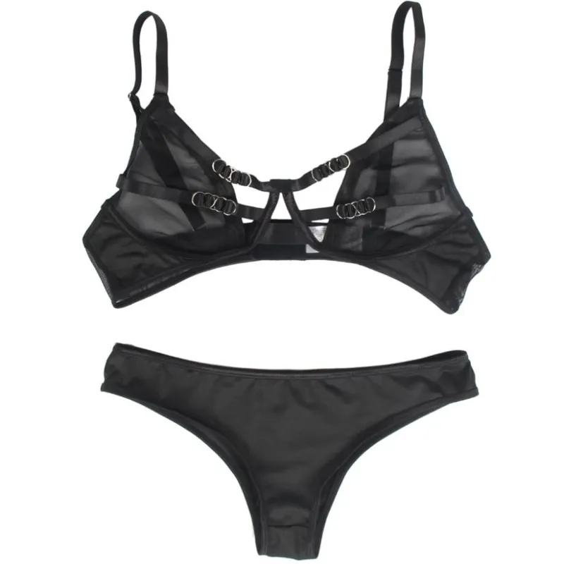 Subblime - Two Piece Set Of Transparency Bra And S/M Strips