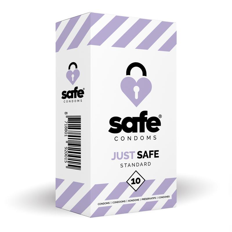 Safe - Condoms With Silicone-Based Lubricant Standard 10 Pcs