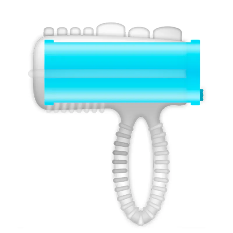 Casual Ring Tongue Vibrating Blue 1