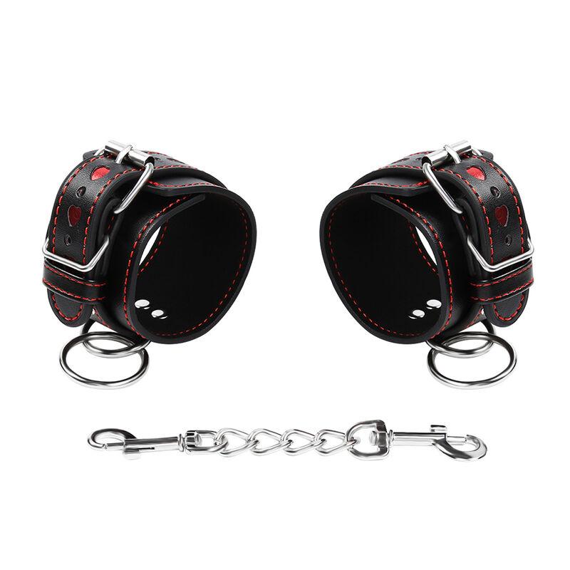 Ohmama Fetish Wrist Restraints With Heart Inlay