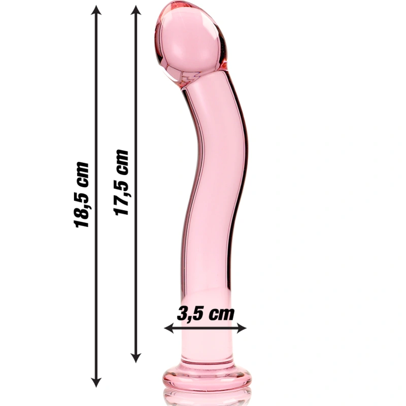 Nebula series by ibiza - model 18 dildo borosilicate glass pink 18.5 cm -o- 3.5 cm 2