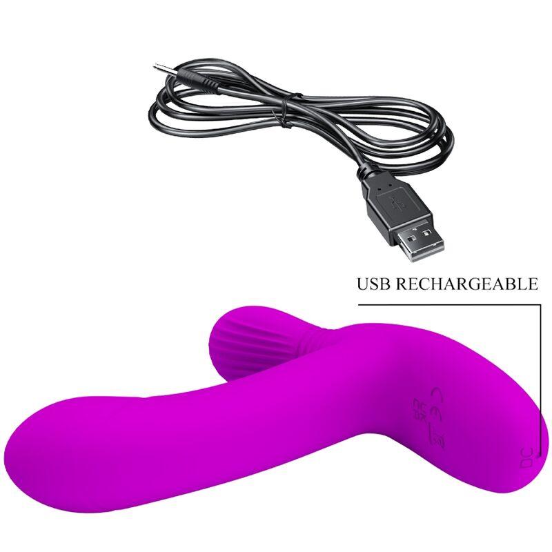 Pretty Love - Geri Clitoris Massager Pink Remote Control 7