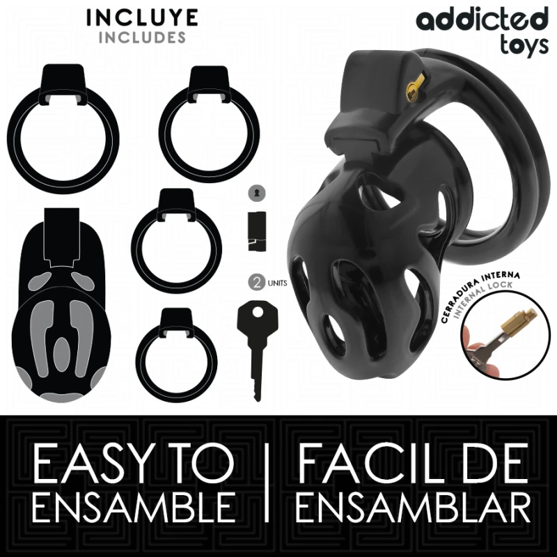 Addicted toys locked - sealed crypt penis cage 8 cm 3