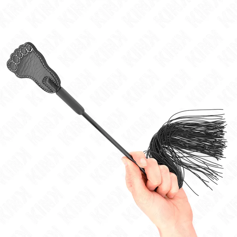 Kink - Foot Shaped Paddle With Tassel Whip 31 Cm 3