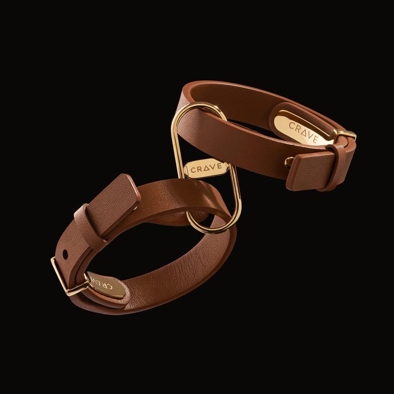 Crave - Icon Cuffs - Tan & 18kt Gold Plated 5