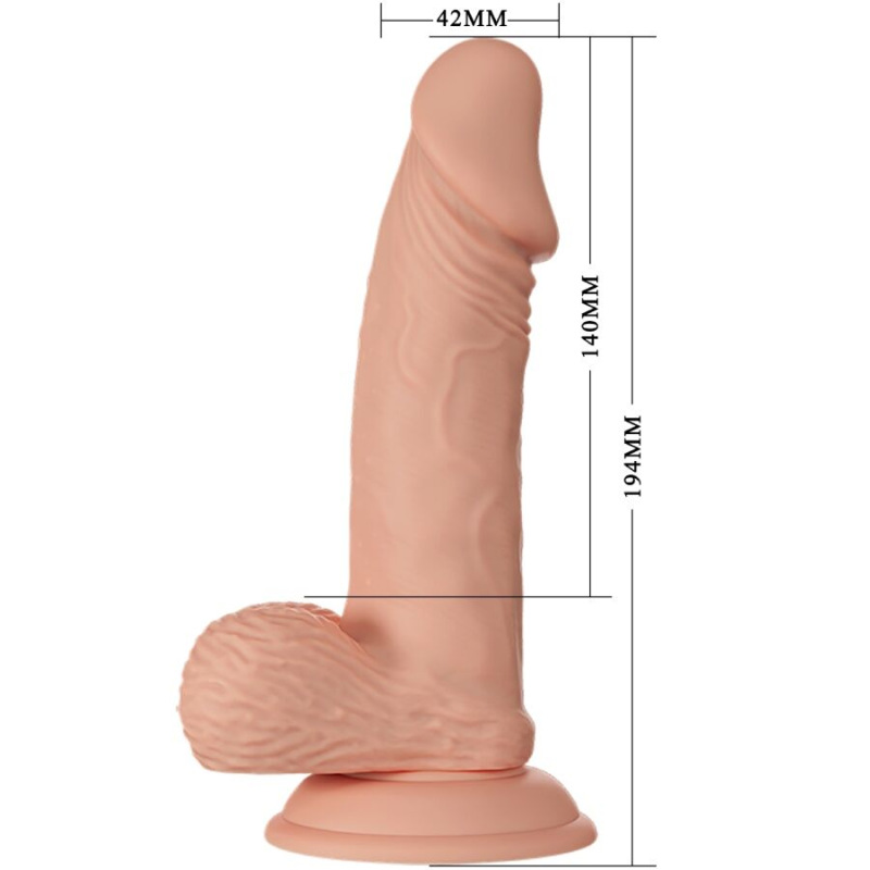 Baile - beautiful encounter zebulon flexible realistic dildo 19.4 cm natural 7