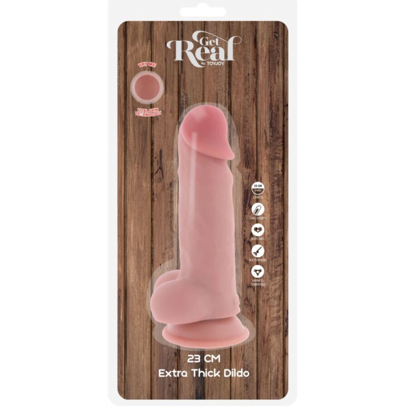 Get real - deluxe realistic penis with testicles extra thick 23 cm 4