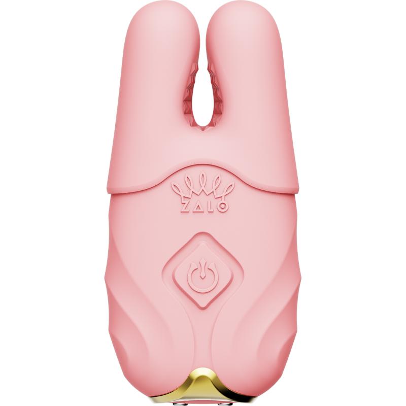 Zalo - Nave Wireless Vibrating Nipple Clamps Coral Pink 1