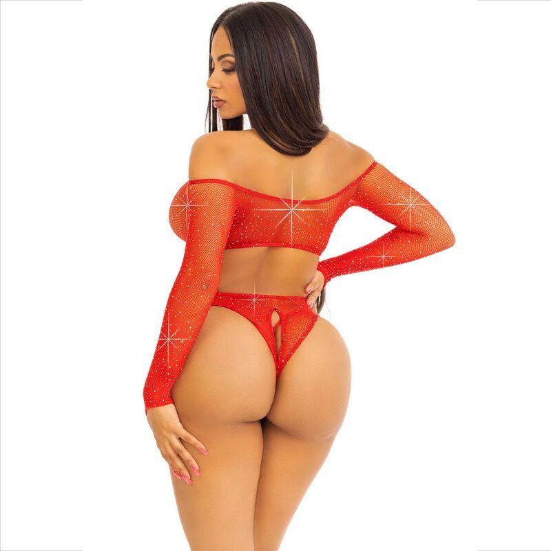 Leg Avenue - Body Crothless With Gloss Red 3