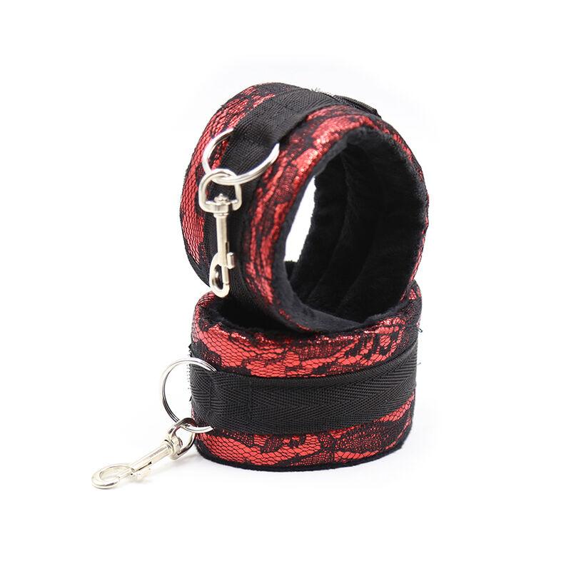 Ohmama Fetish Short Velvet Lace Wrist Restraints Nylon 4