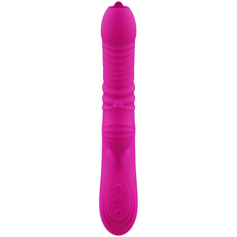 Armony - Fanny Multifunction Double Tongue Vibrator Fuchsia Heat Effect