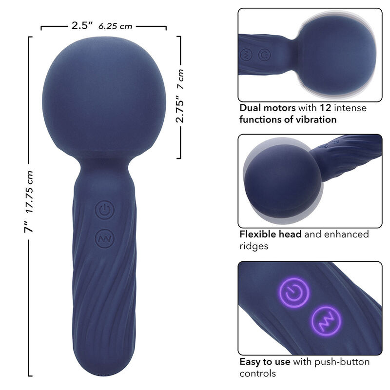 Calexotics - charisma seduction massager 12 functions 17.75 cm x 6.25 cm purple 6