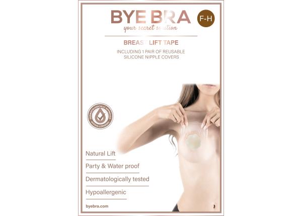 Bye Bra - Breast Lift & Silicone Nipple Covers 3 Pairs Beige F-H