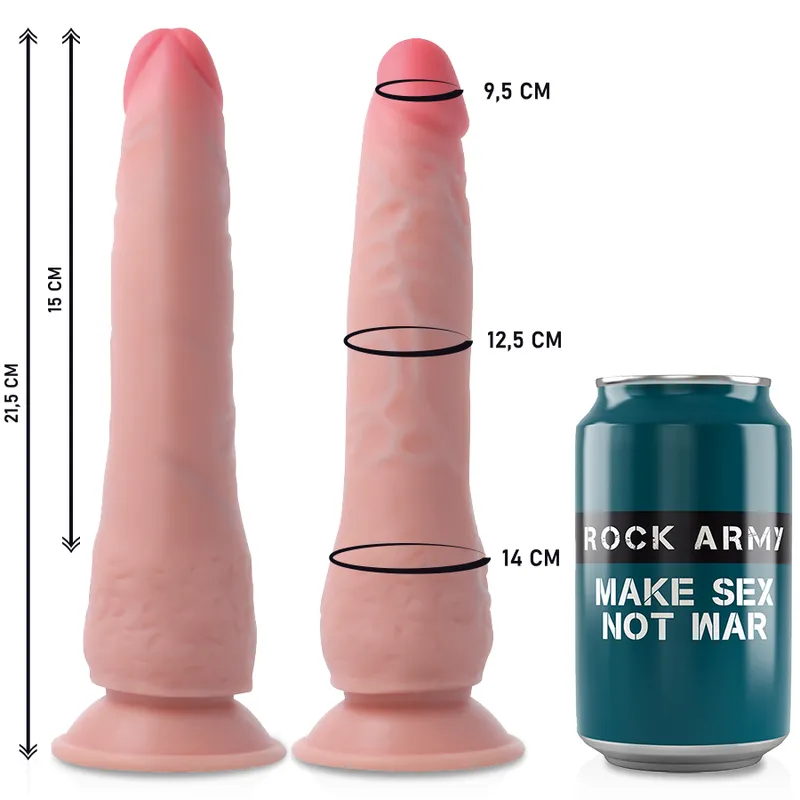 Rockarmy Harness + Dual Density Crusader 21,5cm - Pripínací penis 4