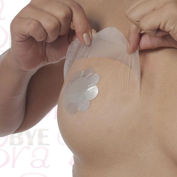 Bye-Bra Breast Lift + Silk Nipple Covers Cup F-H