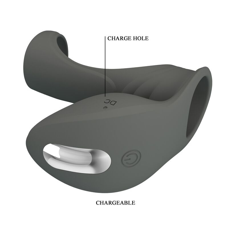 Pretty love - rechargeable vibrating ring with dual stimulator 4