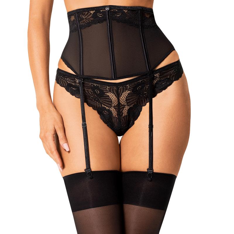 Obsessive - Serena Love Garter Belt Black M/L