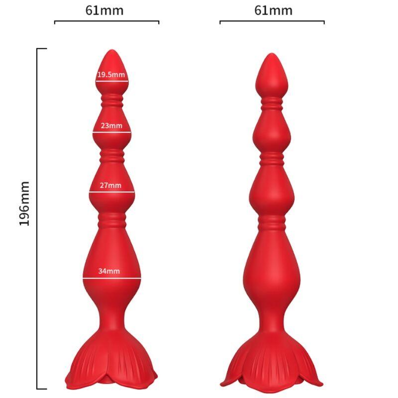 Armony - Pink Vibrator Pagoda &Amp; Anal Plug Red