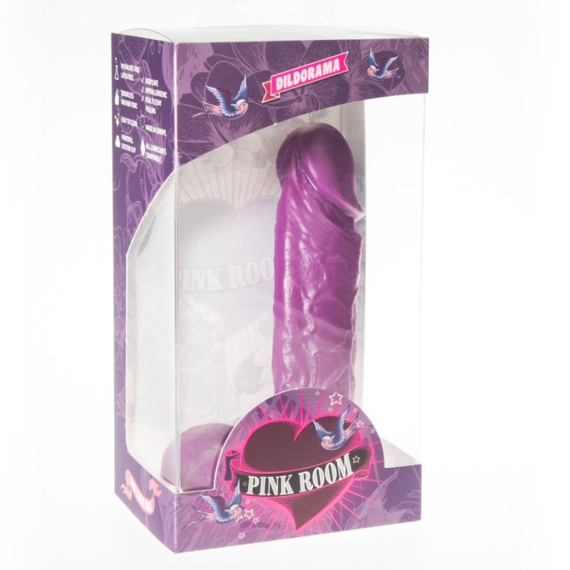 Pink room - amadeo realistic dildo purple 15.5 cm 1